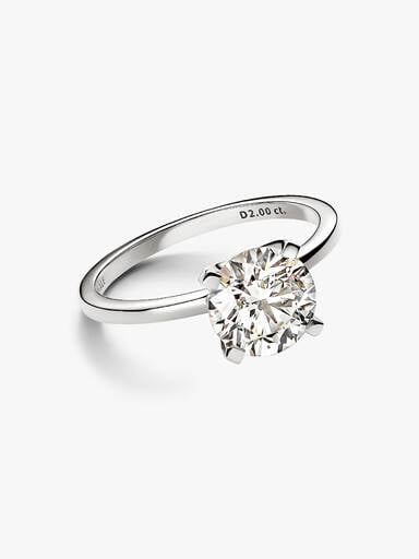 Pandora Era 14k White Gold Lab-grown Diamond Ring