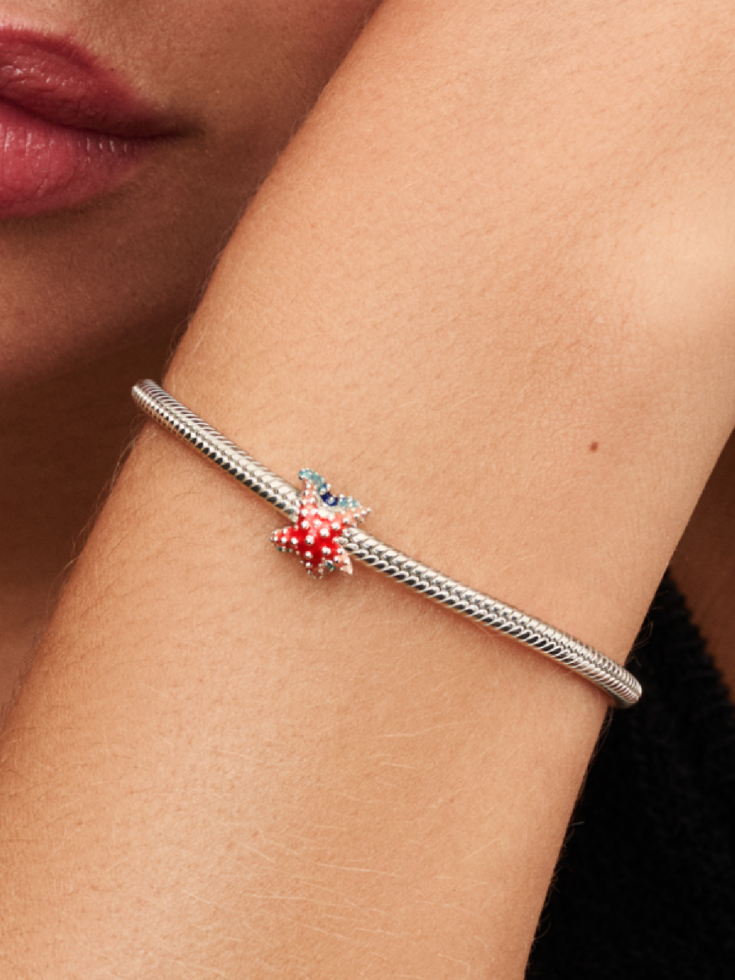 Женский шарм Pandora Colorful Starfish Mini Charm, цвет: Серебро — фото 3