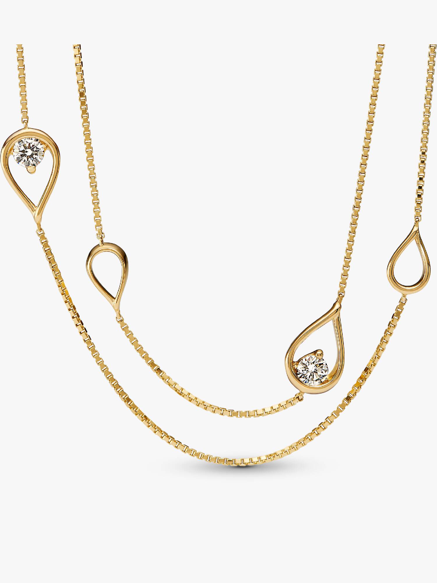 FINAL SALE - Pandora Infinite 14k Gold Lab-grown Diamond Long Pendant Necklace