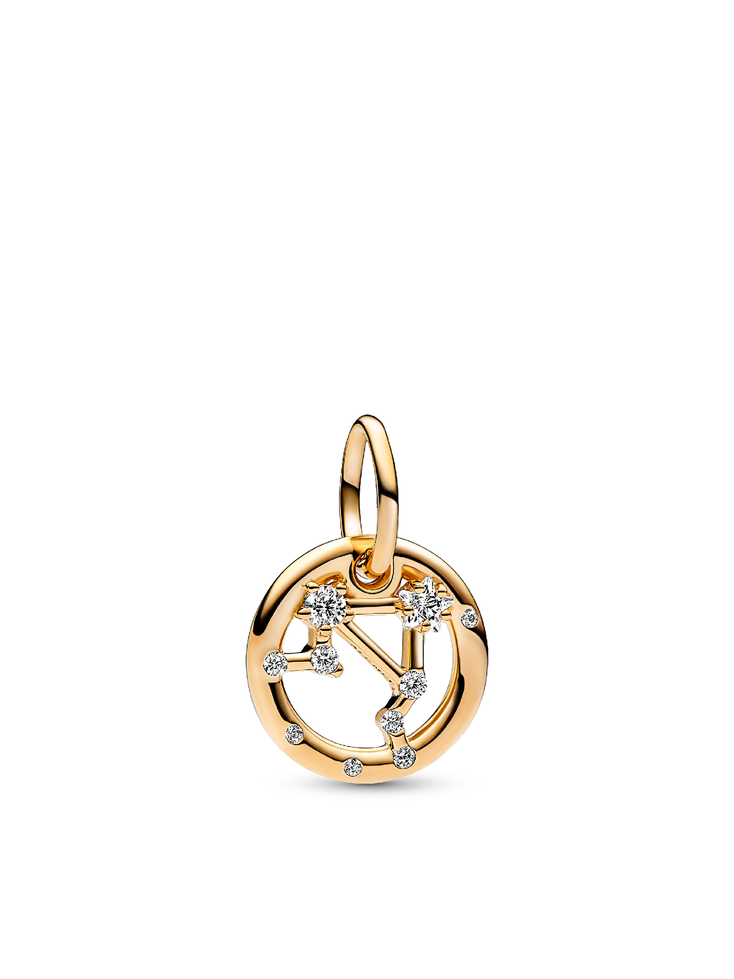 Женский шарм Pandora Libra Zodiac Dangle Charm, цвет: Золотой с покрытием — фото 1