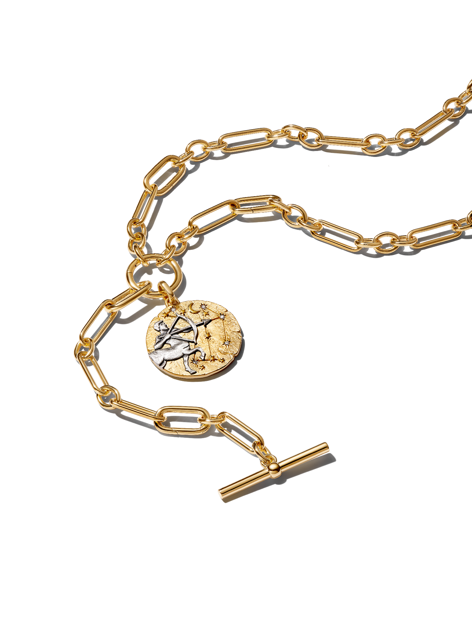 Master Set For Diamond Oversized Sagittarius Medallion Necklace Set | Pandora US