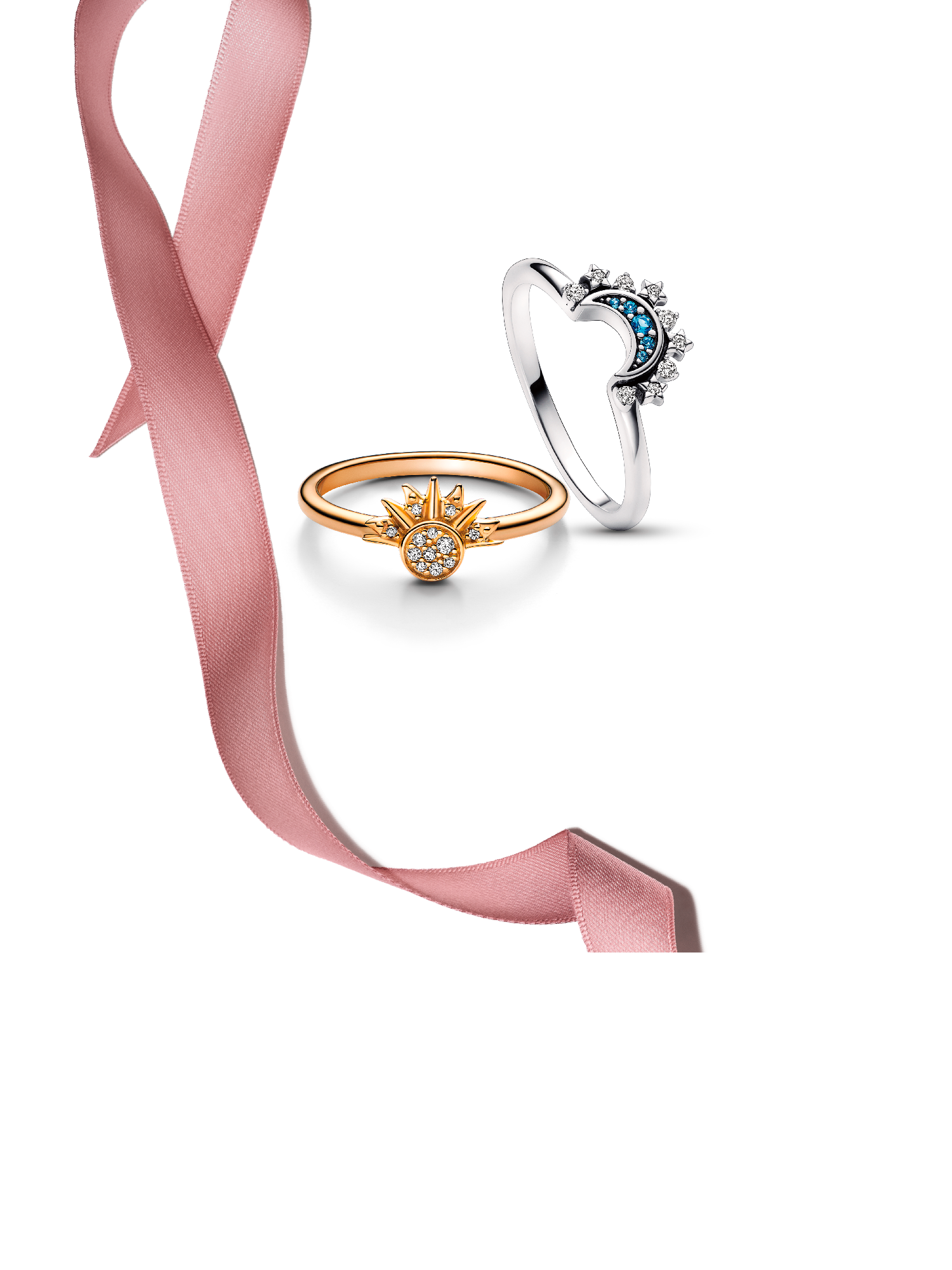 Celestial Sun and Moon Ring Set