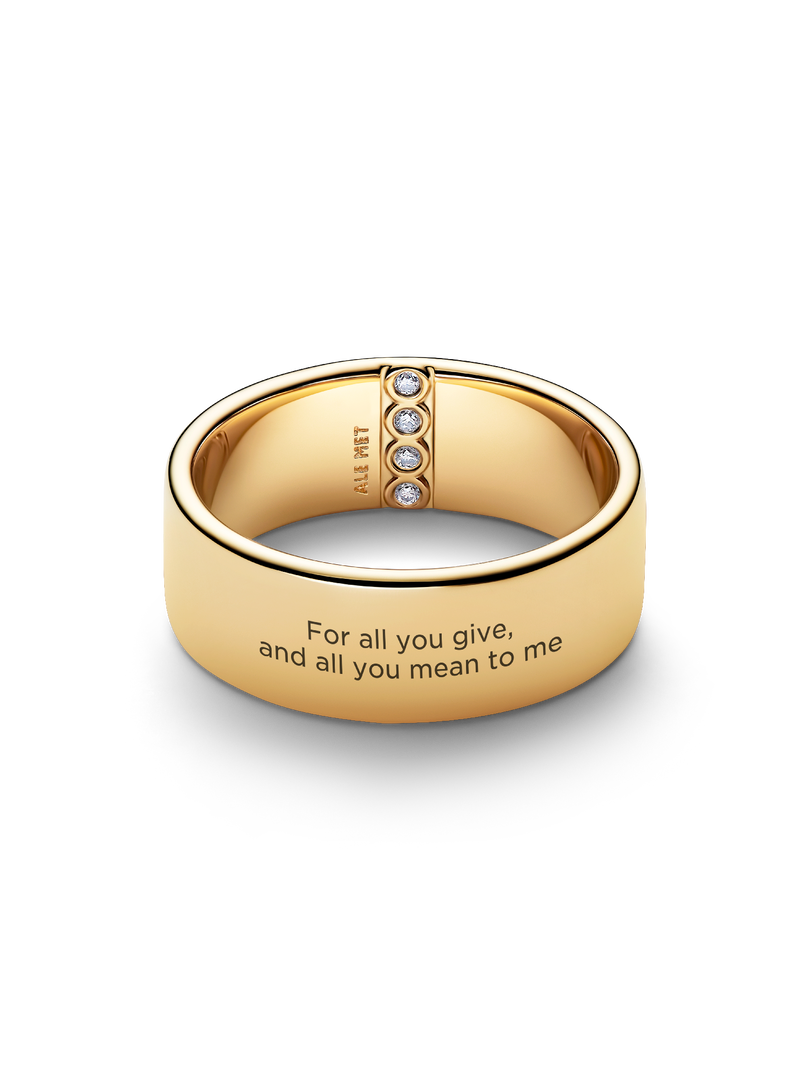 Engravable Wide Band Ring