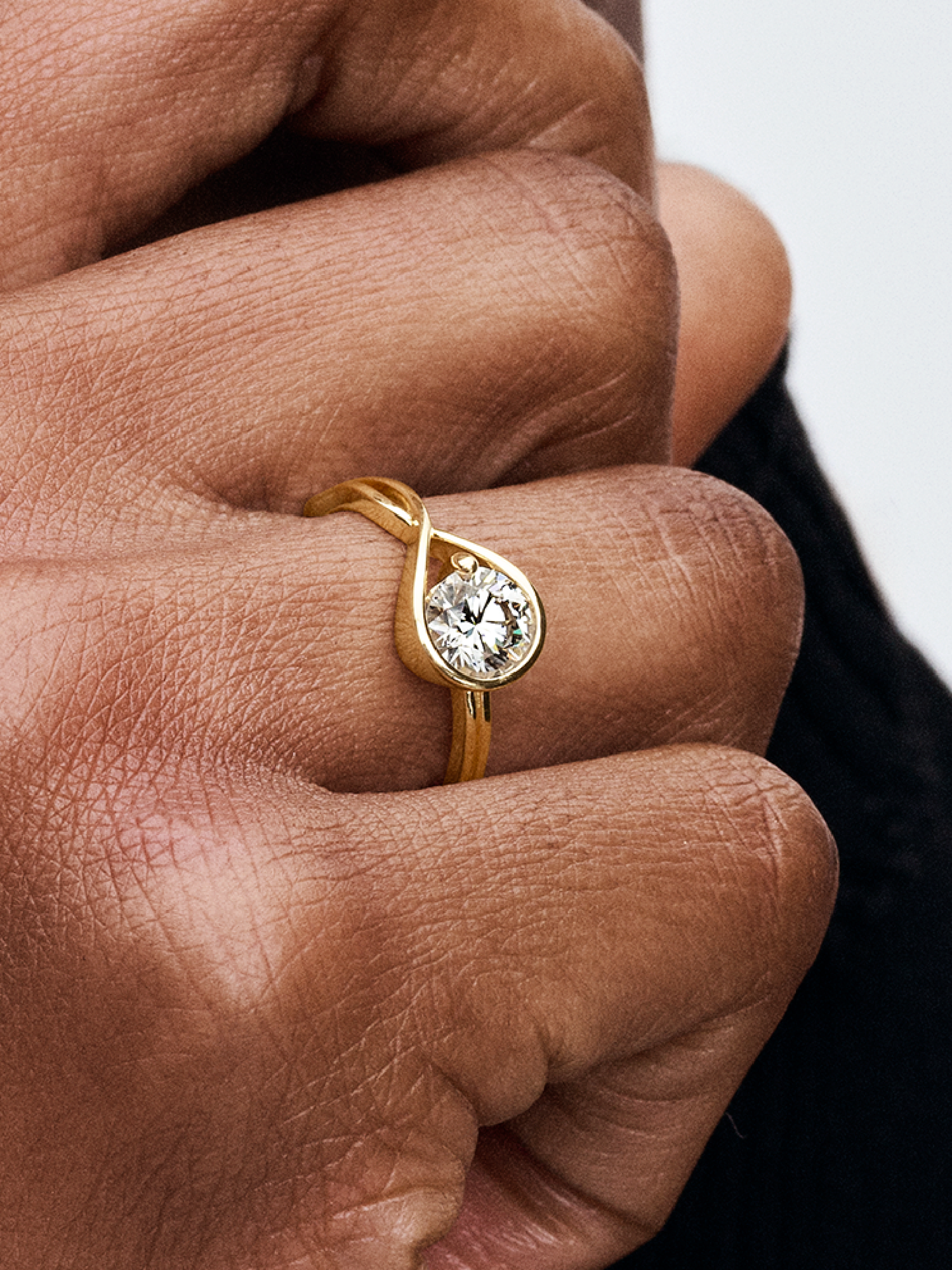 Женские кольца Pandora Infinite 14k Gold Lab-grown Diamond #159450C01, цвет: Золотой — фото 3