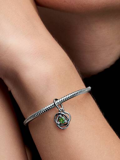 FINAL SALE - Spring Green Eternity Circle Dangle Charm