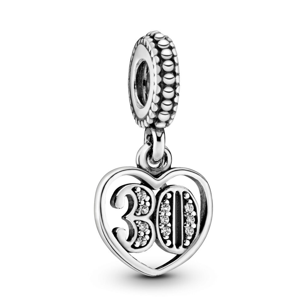 30th Celebration Dangle Charm | Sterling silver | Pandora US