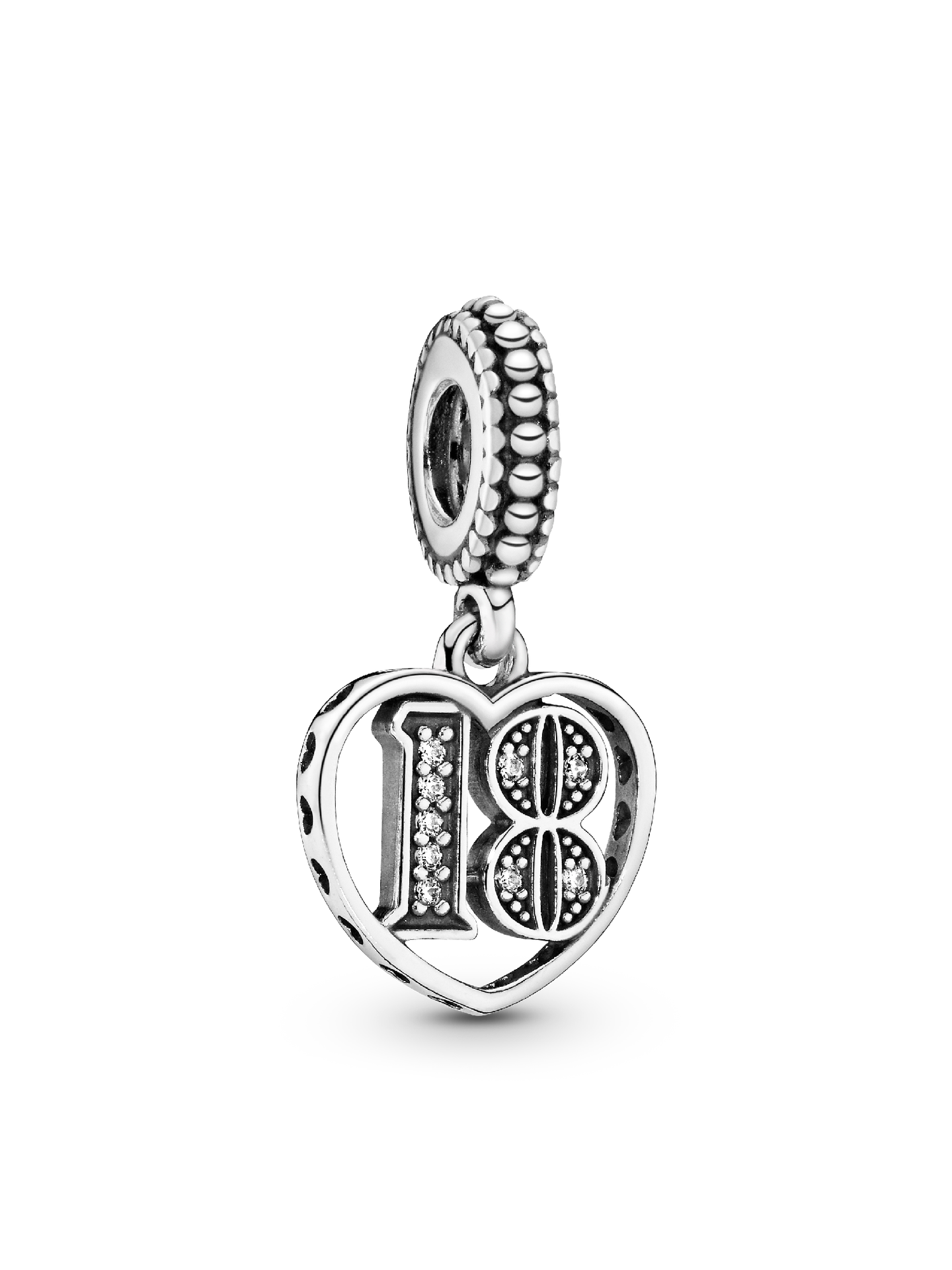 Женский шарм Pandora 18th Celebration Dangle Charm, Sterling silver, цвет: Серебро — фото 1
