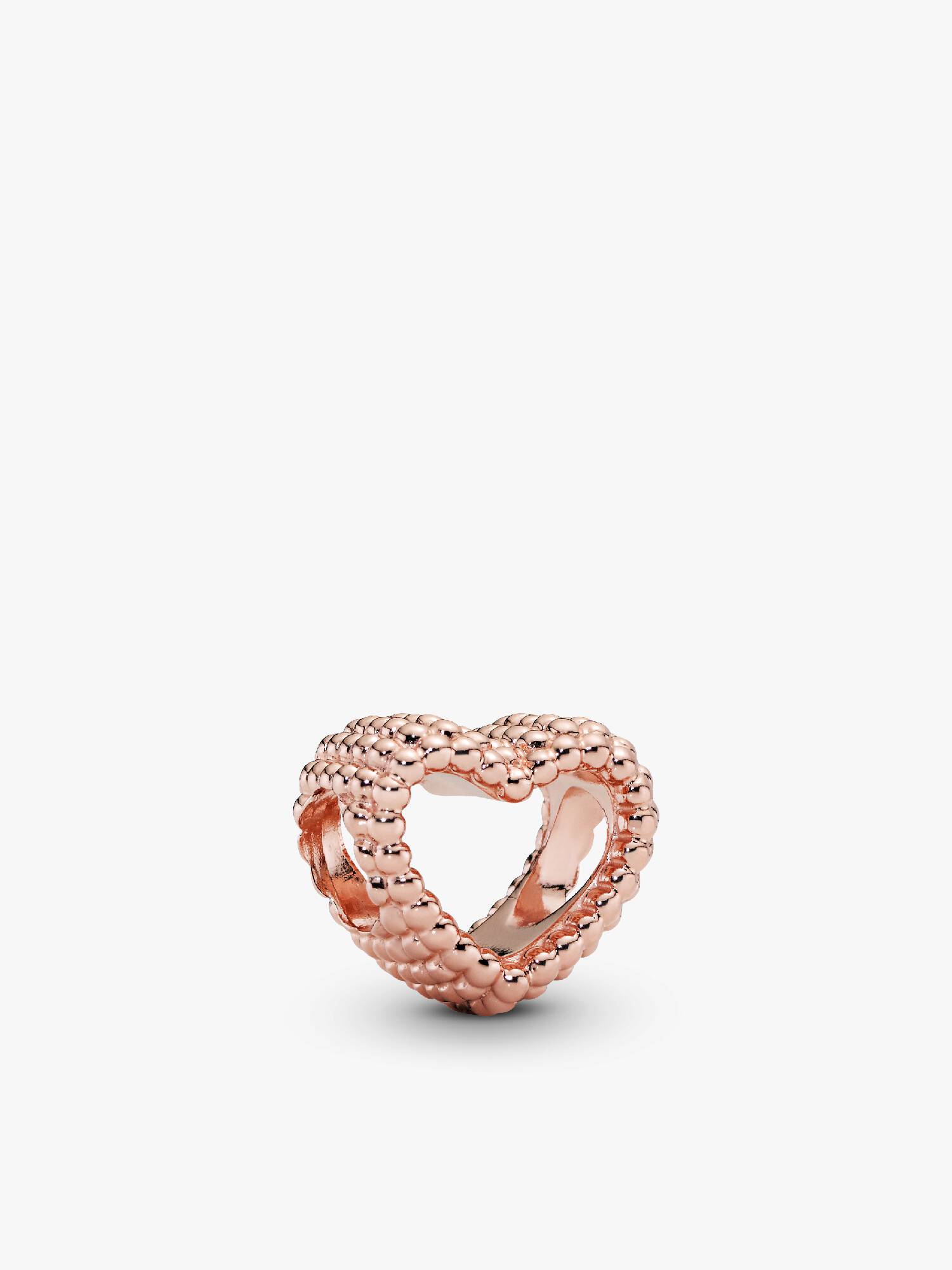 Beaded Open Heart Charm