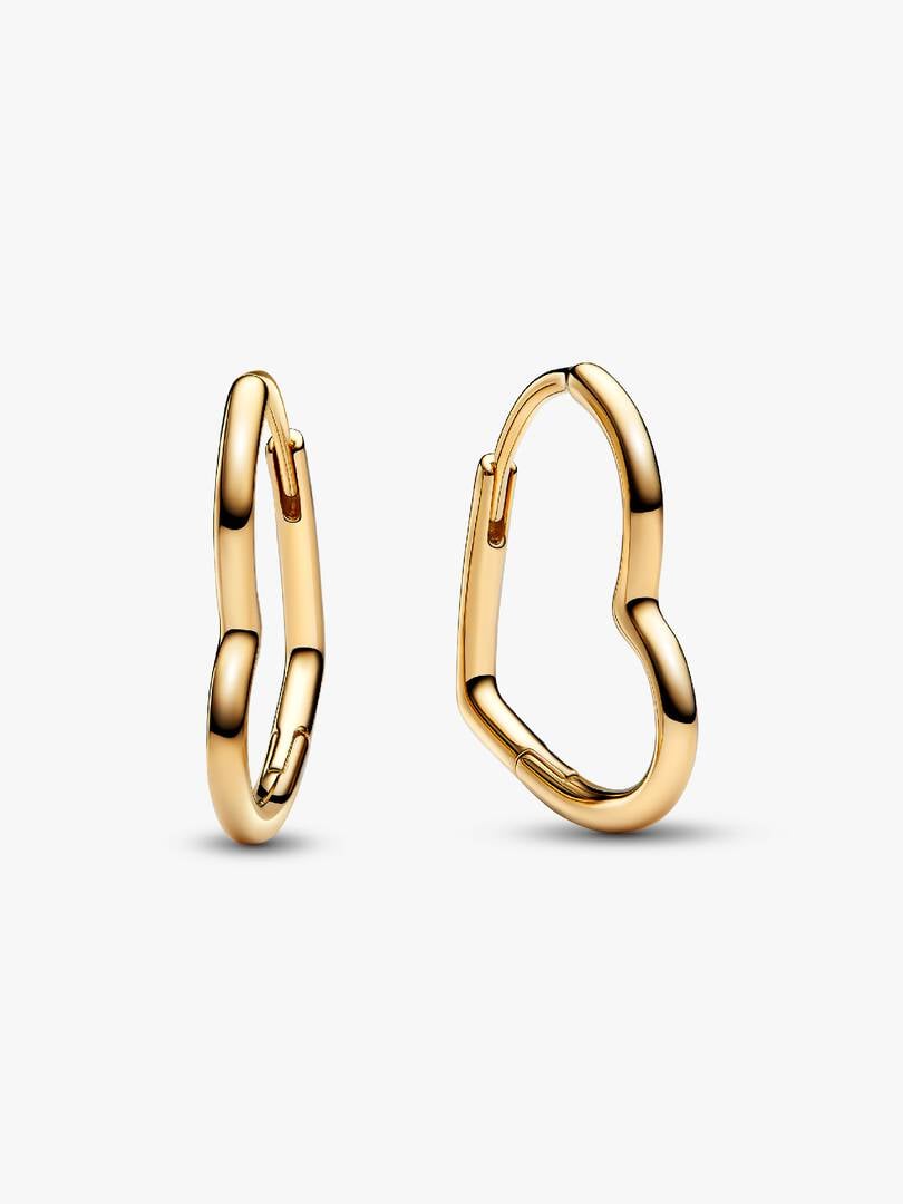 Asymmetrical Heart Hoop Earrings