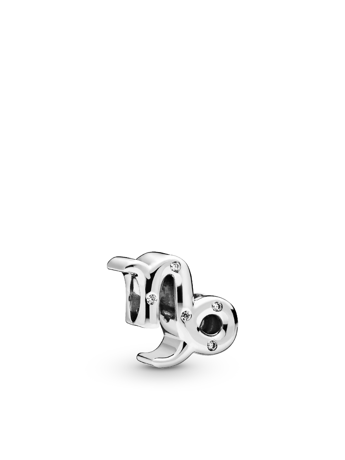 Женский шарм Pandora Sparkling Capricorn Zodiac Charm, цвет: Серебро — фото 1