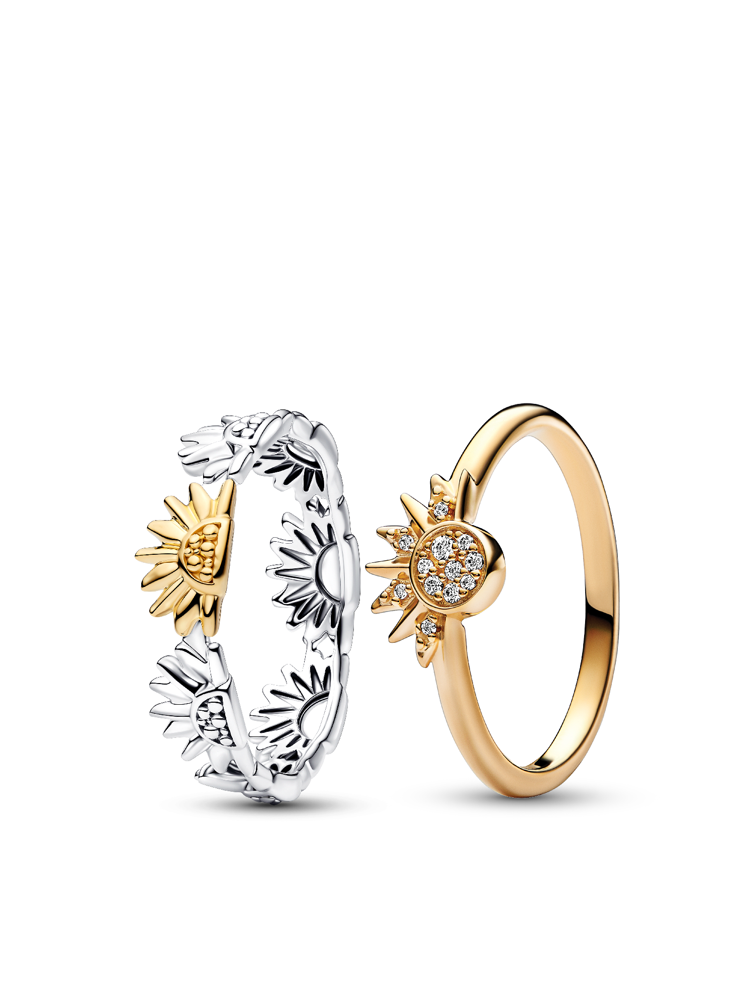 Sun & Sunflowers Ring Set | Pandora US