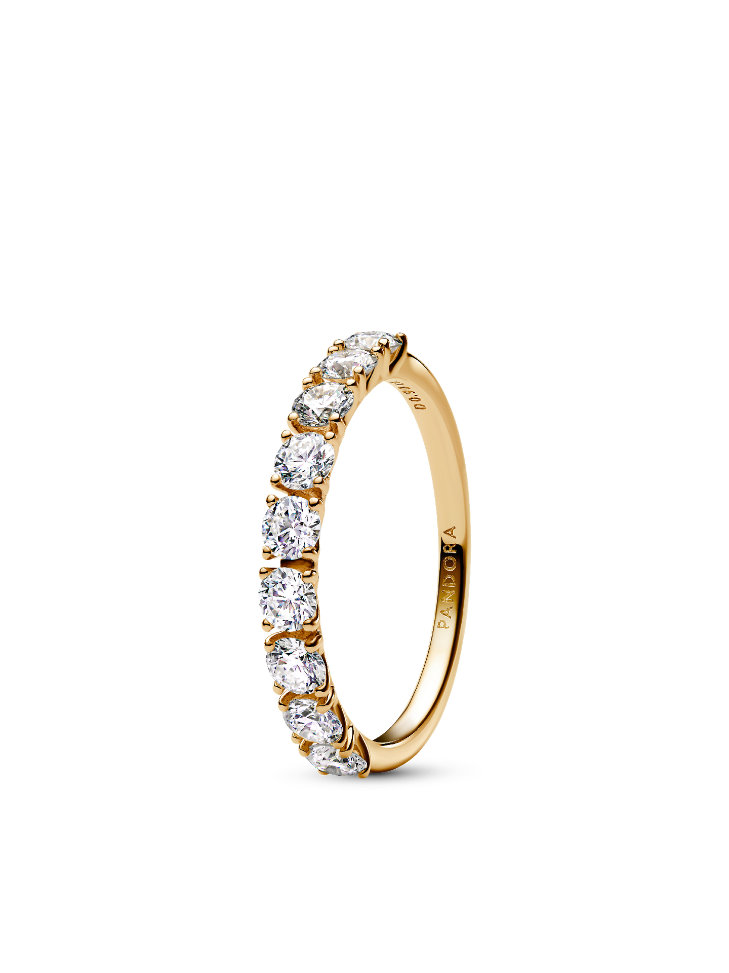 Женское кольцо Pandora Era 14k Gold Lab-grown Diamond Half Eternity Band, цвет: Золотой — фото 1