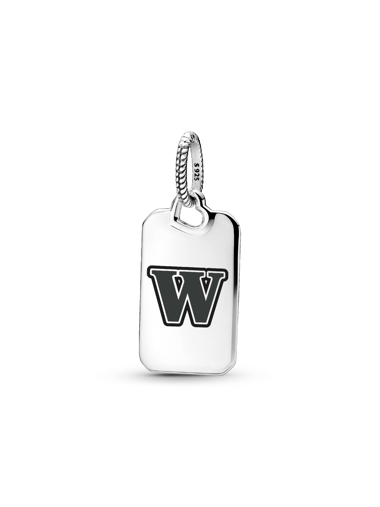 Letter W Rectangle Pendant