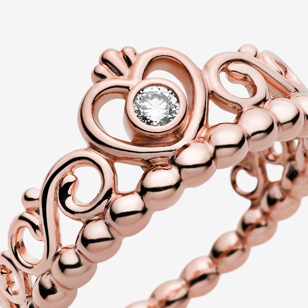 My Princess Tiara Ring in Pandora Rose™ with CZ Rose gold plated