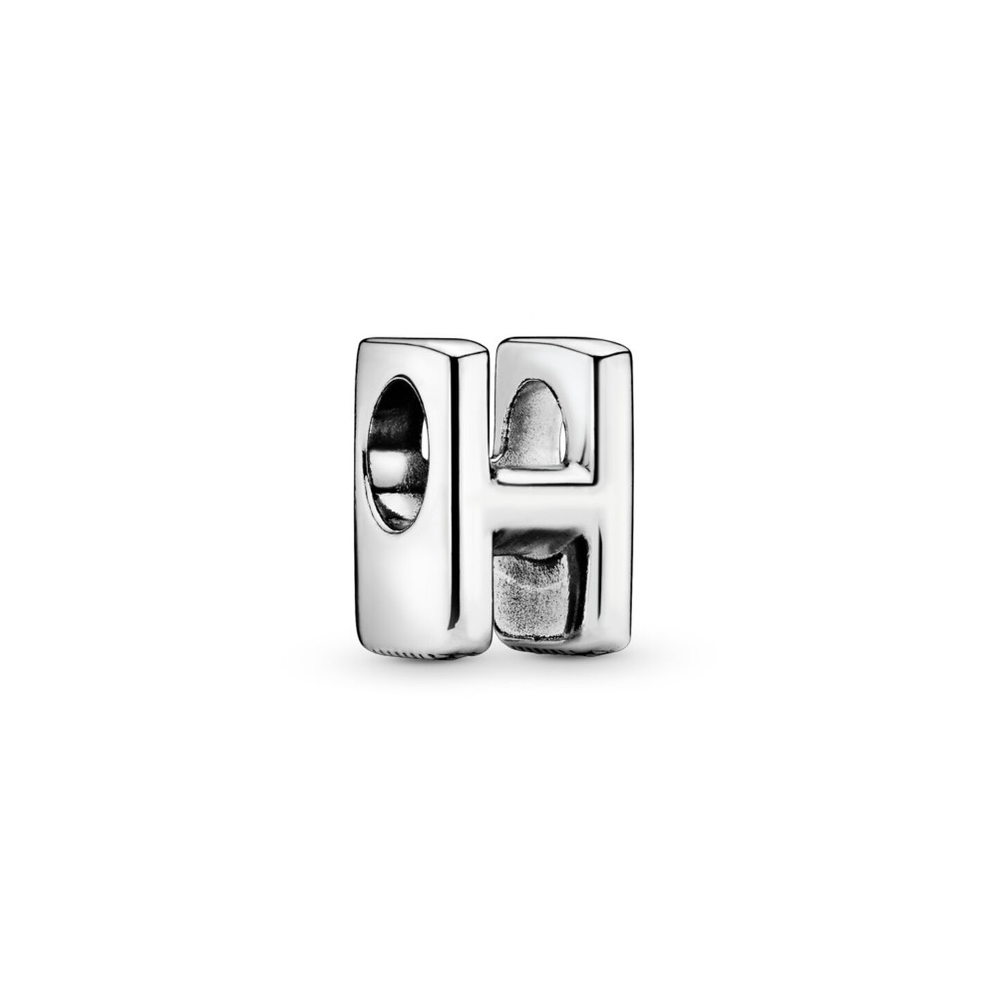 Женский шарм Pandora Letter H Alphabet Charm, цвет: Серебро — фото 2