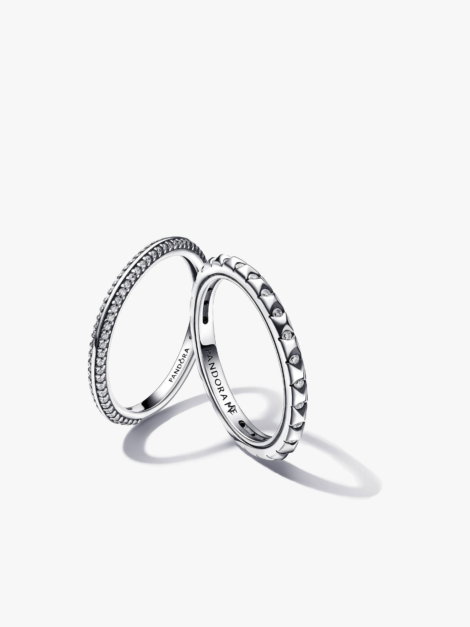 Pandora ME Pyramids & Pavé Ring Set