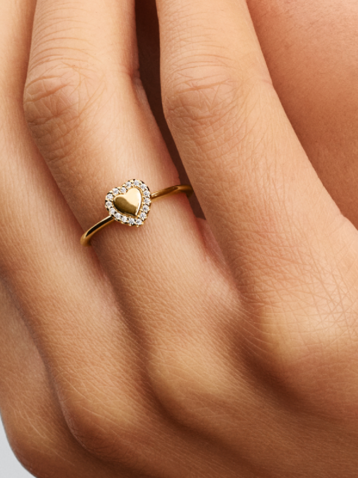 Женское кольцо Pandora Engravable Heart Halo, Gold plated, цвет: Позолоченный — фото 3