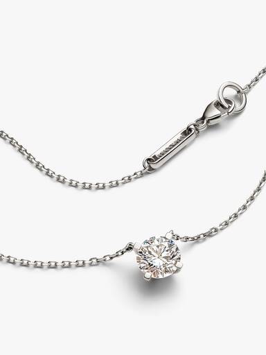 Pandora Era 14k White Gold Lab-grown Diamond Pendant Necklace