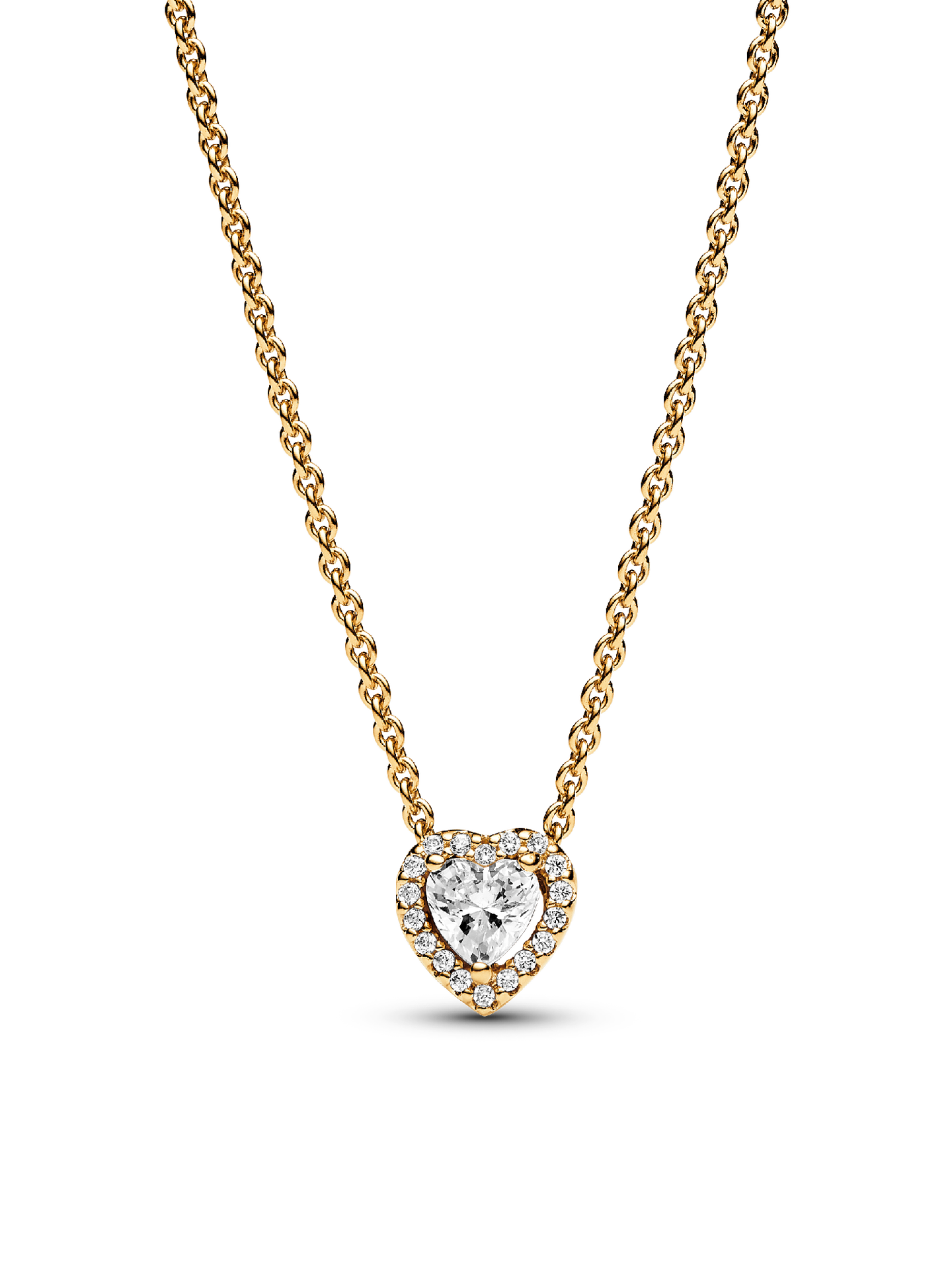 Женские украшения Pandora Sparkling Heart Collier Necklace, Gold plated, цвет: Позолоченный — фото 1