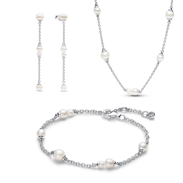 Treated Freshwater Cultured Pearl Station Jewelry Set