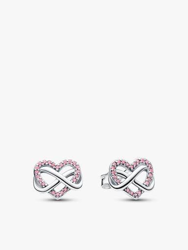 Pink Infinity Heart Jewelry Set