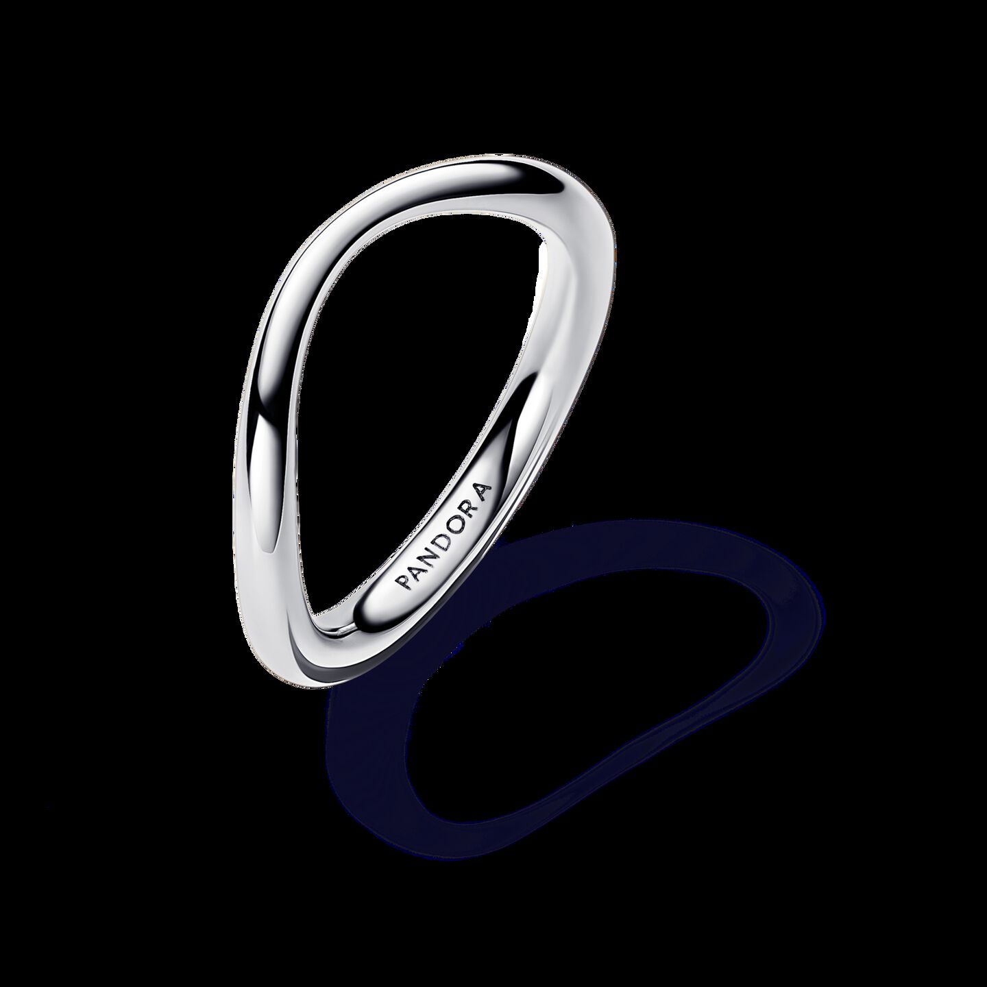Женское кольцо Pandora Organically Shaped Band, Sterling silver, цвет: Серебро — фото 2