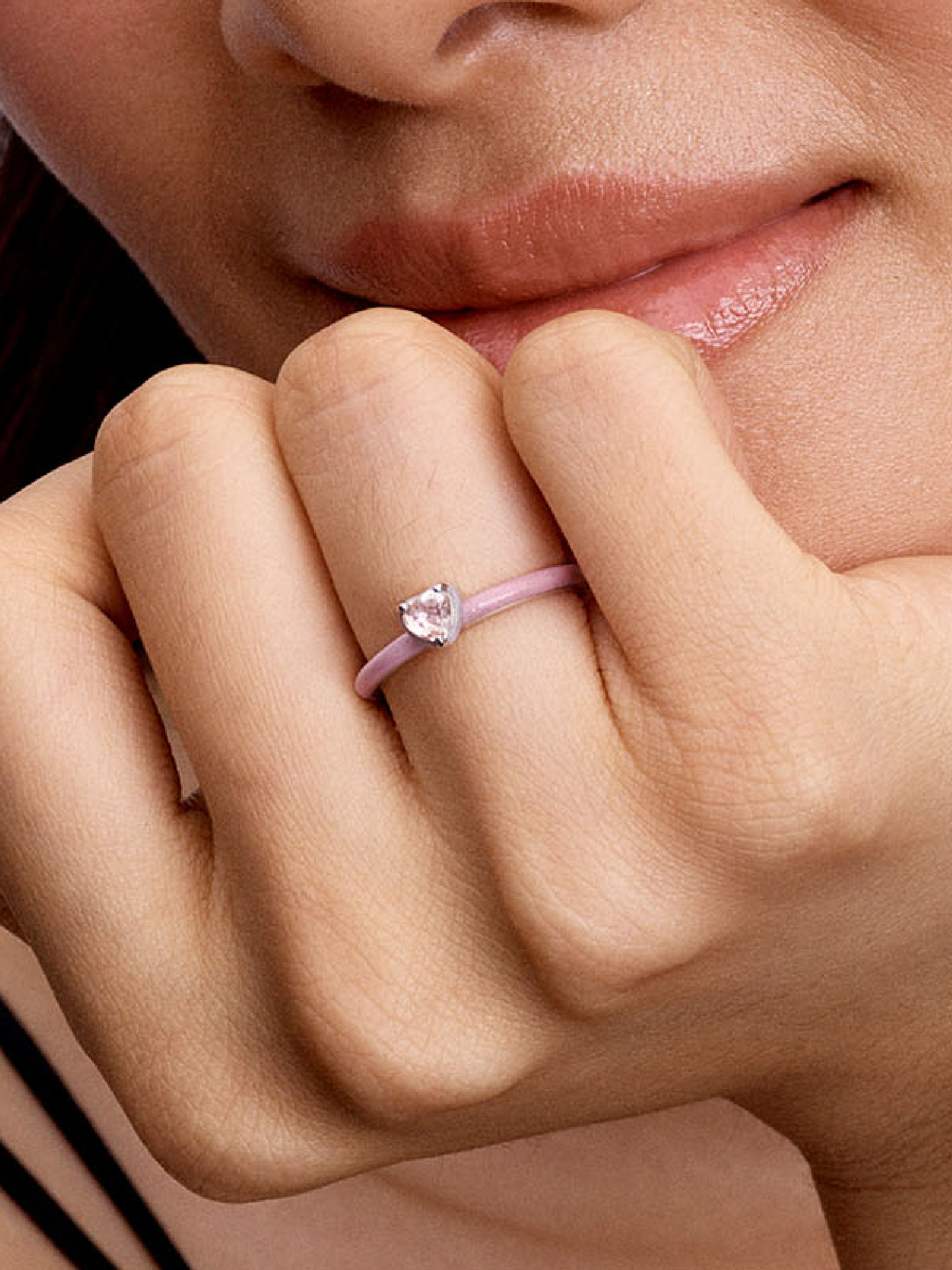 Женское кольцо Pandora Pink Chakra Heart, цвет: Серебро — фото 3