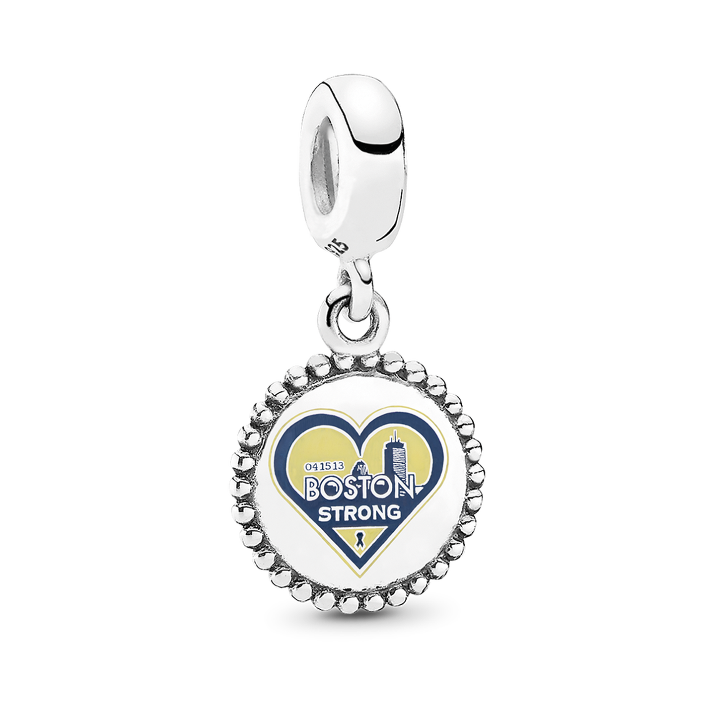 Женский шарм Pandora Boston Strong Dangle Charm, цвет: Серебро — фото 1