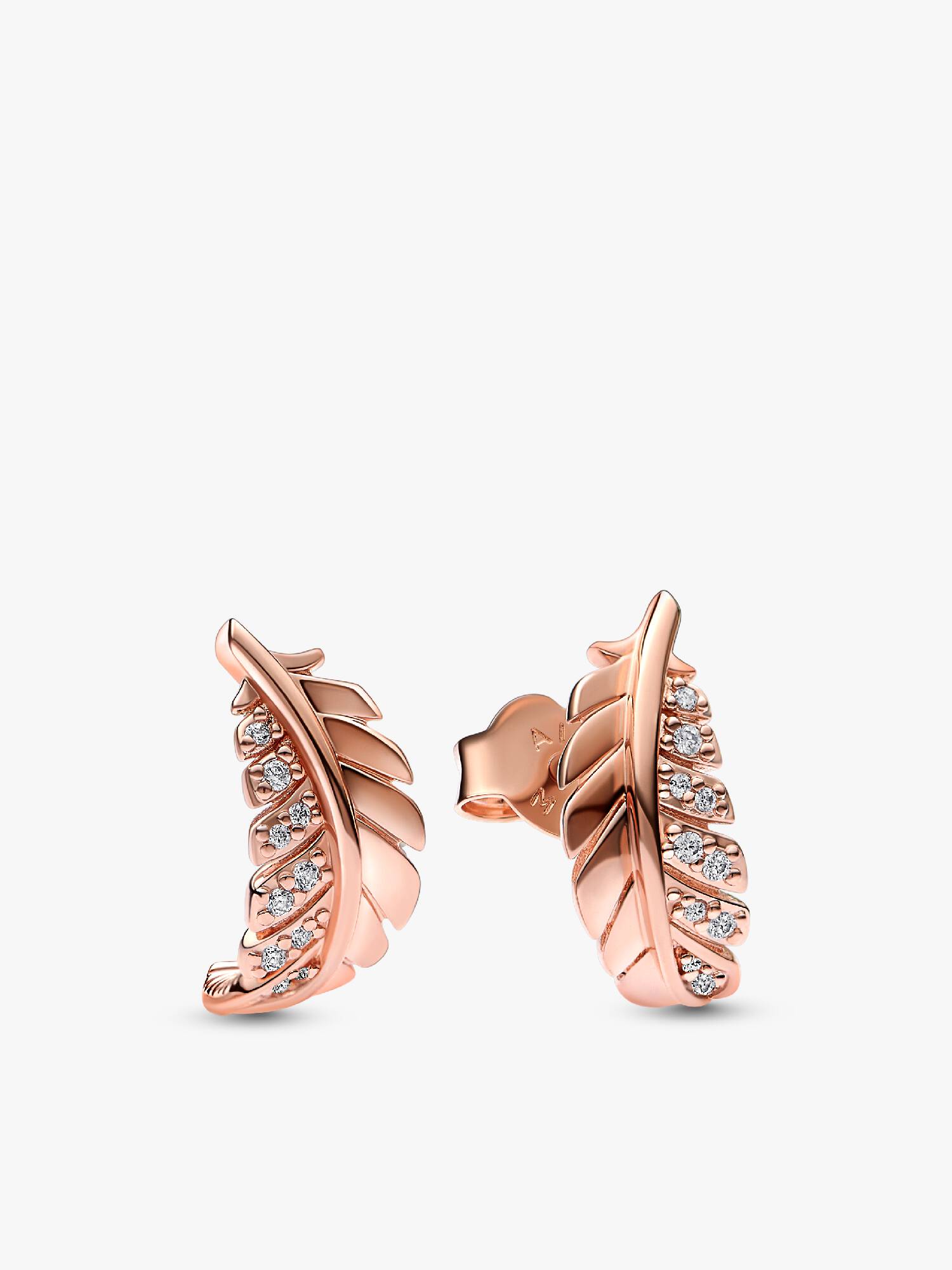 FINAL SALE - Floating Curved Feather Stud Earrings
