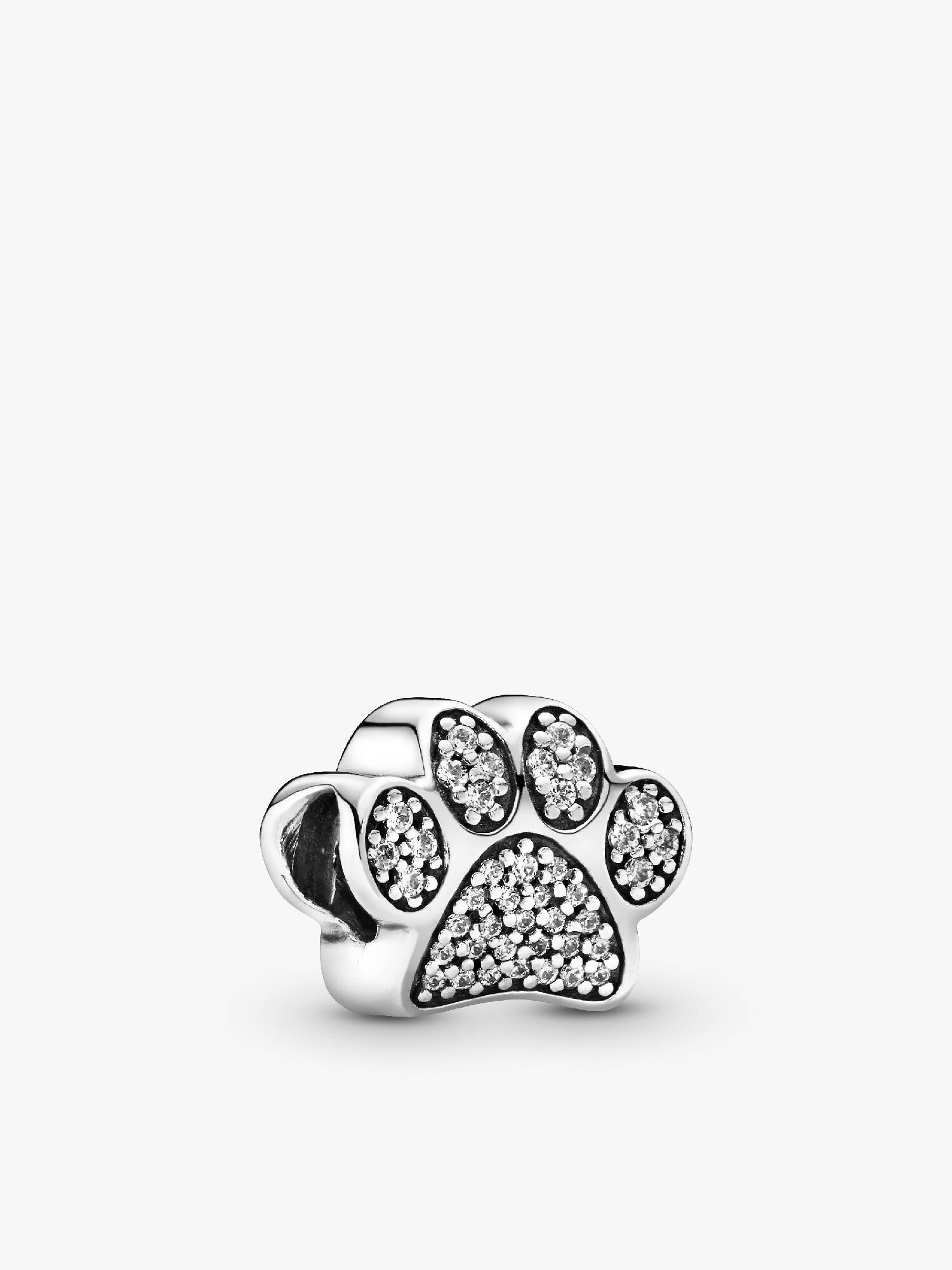 Sparkling Paw Print Charm