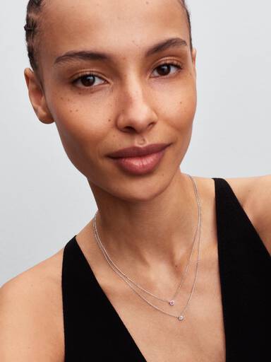 Pandora Era Bezel Sterling Silver Lab-grown Diamond Pendant Necklace