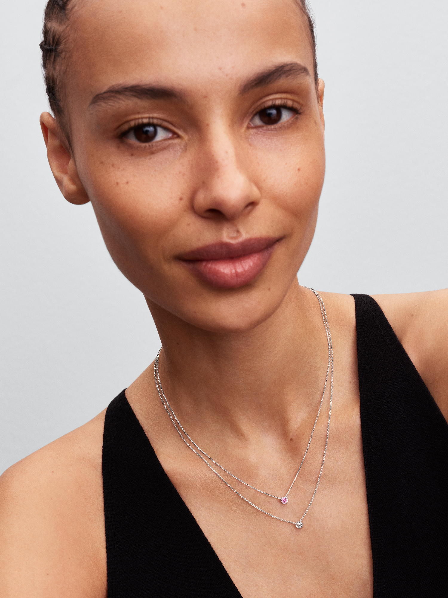 Pandora Era Bezel Sterling Silver Lab-grown Diamond Pendant Necklace