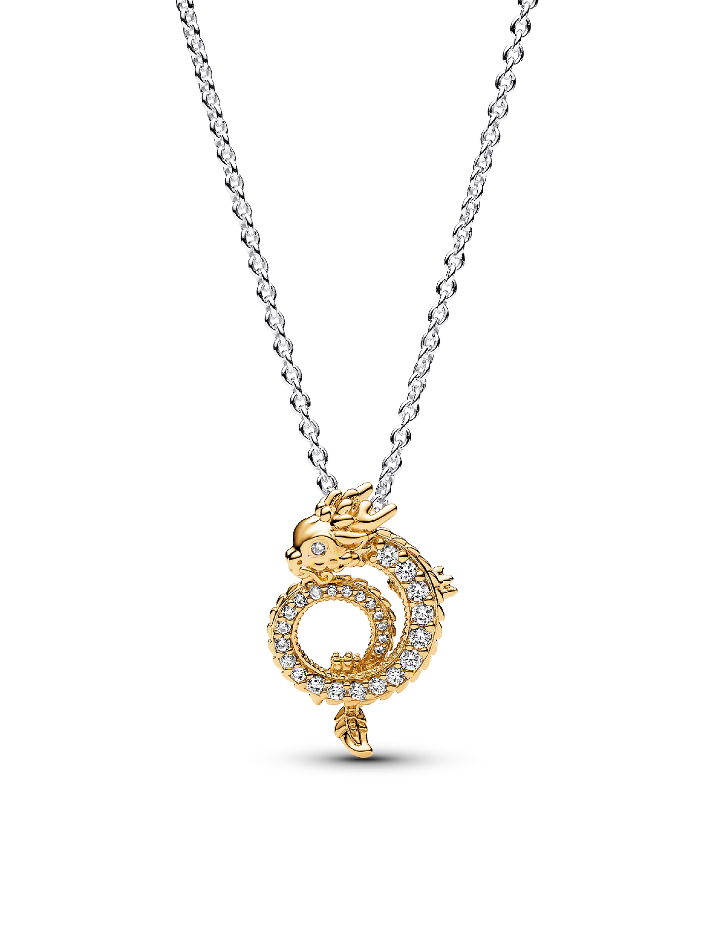 Женское колье Pandora Dragon Collier, цвет: Двухцветный