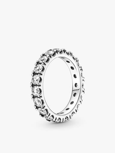 Sparkling Halo Ring Set