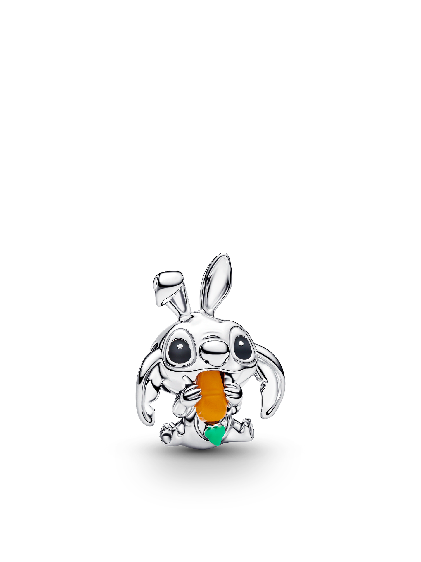 Женский шарм Pandora Disney Stitch Easter Bunny Charm, цвет: Серебро — фото 1