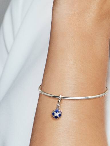 FINAL SALE - Blue Christmas Ornament Dangle Charm