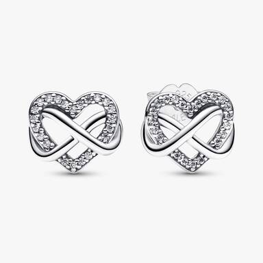 Sparkling Infinity Heart Necklace Set