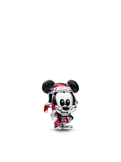 Женский шарм Pandora Disney Mickey Mouse Holiday Charm, цвет: Серебро
