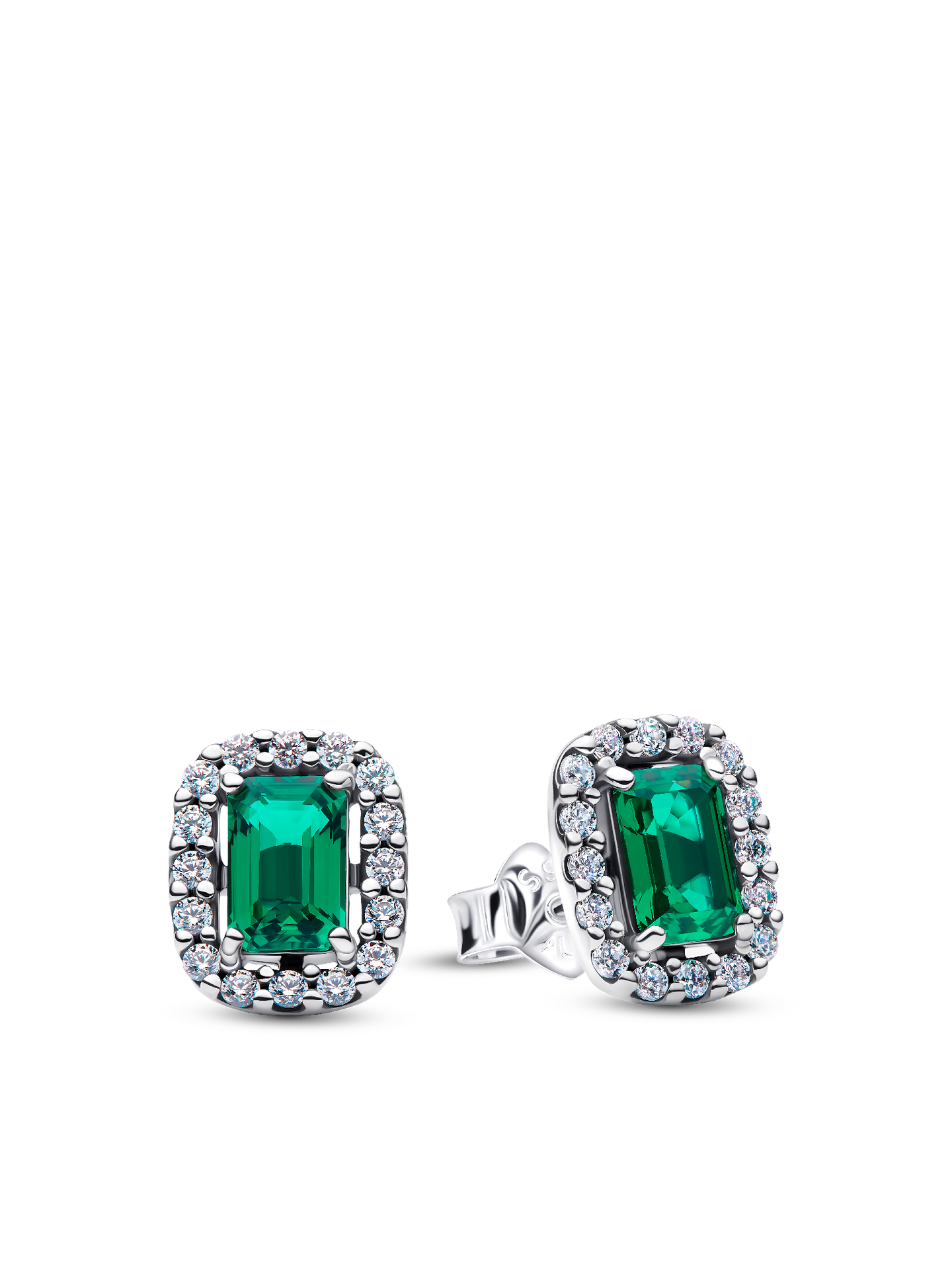 Женские серьги Pandora Sparkling Rectangular, цвет: Серебро — фото 1