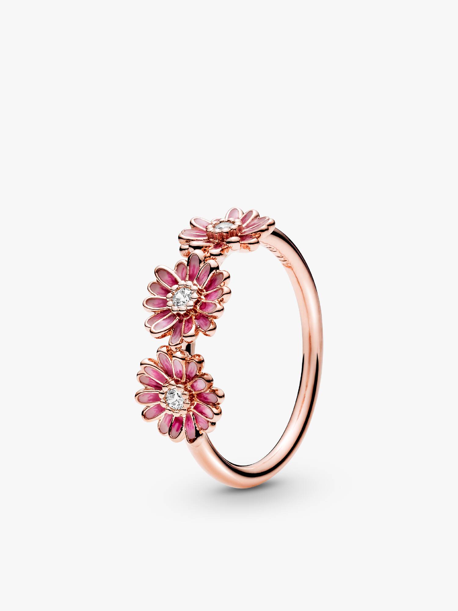 FINAL SALE - Pink Daisy Flower Trio Ring