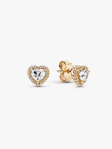 FINAL SALE - Elevated Heart Stud Earrings
