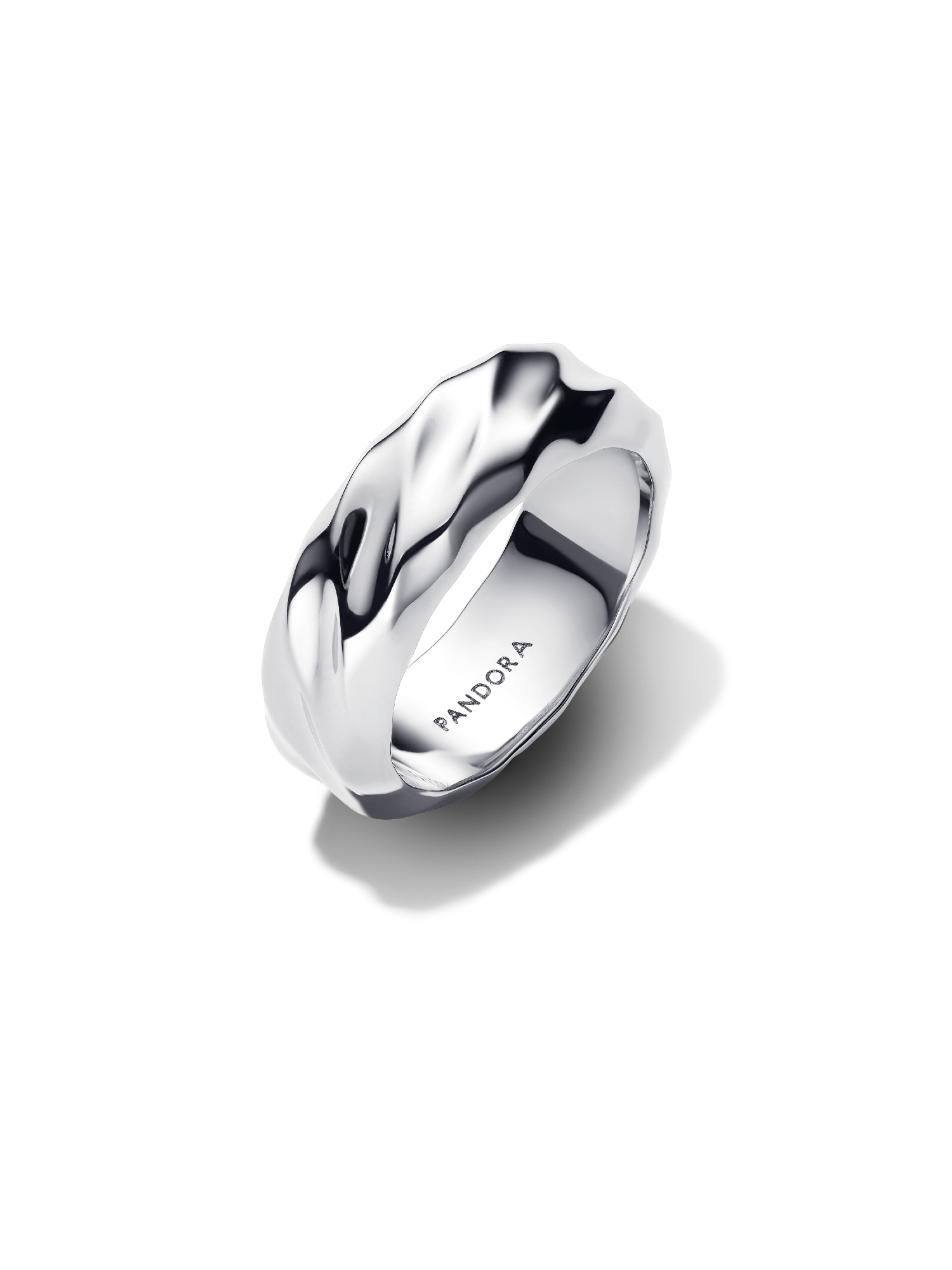 Rippled Wide Band Ring