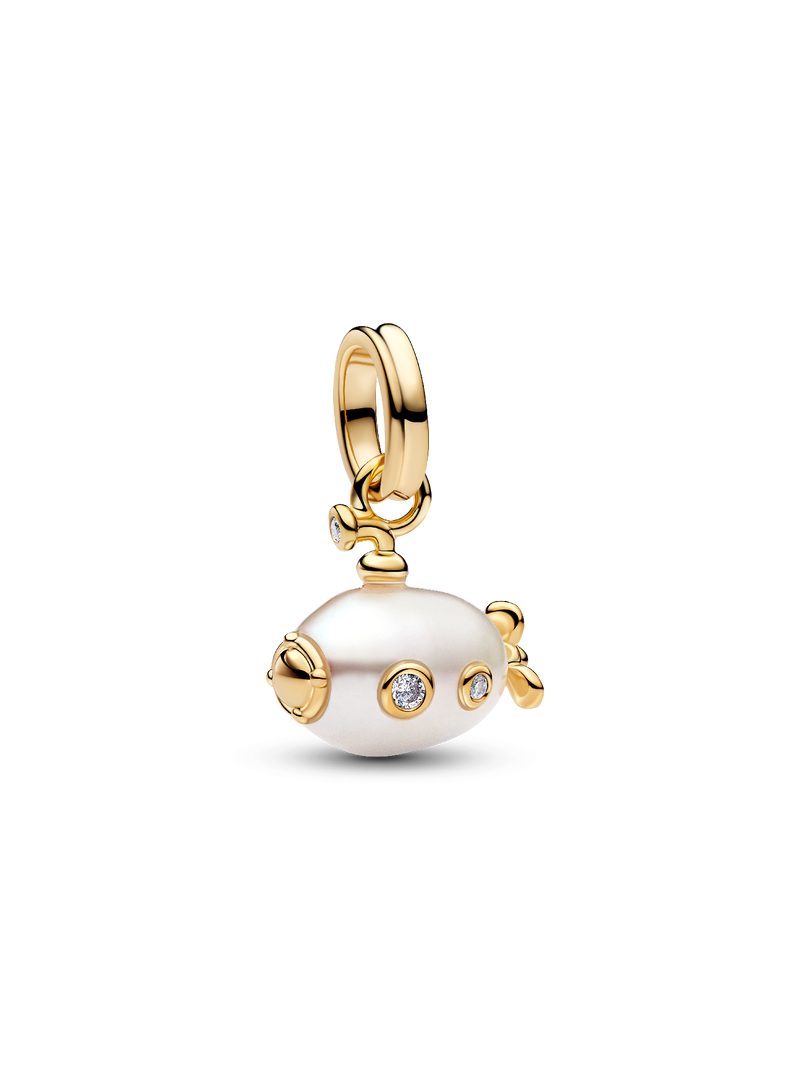 Treated Freshwater Cultured Baroque Pearl Submarine Dangle Charm