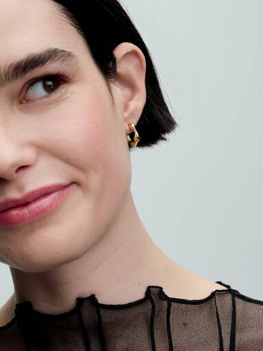 FINAL SALE - Organically Shaped Open Hoop Earrings