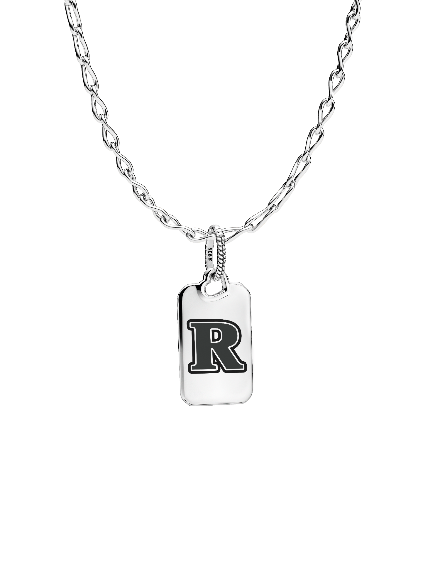 Letter R Rectangle Pendant