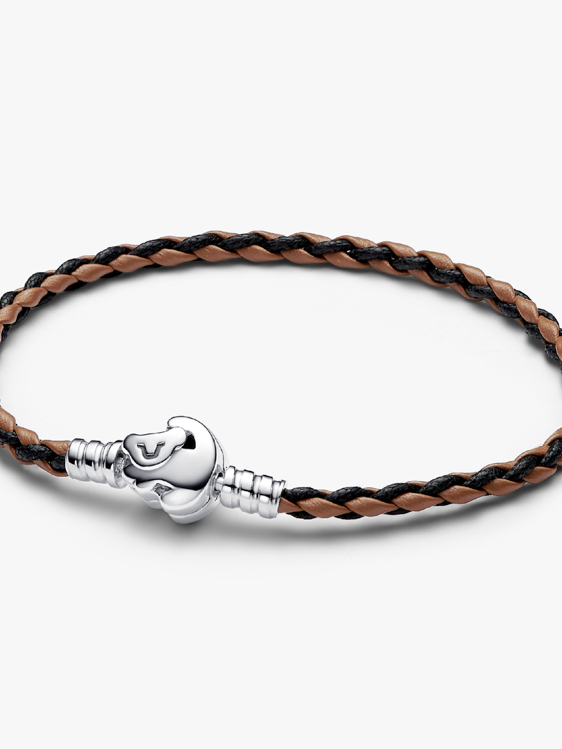 Disney The Lion King Clasp Pandora Moments Braided Leather Bracelet