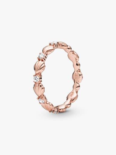 FINAL SALE - Sparkling Seashell Band Ring