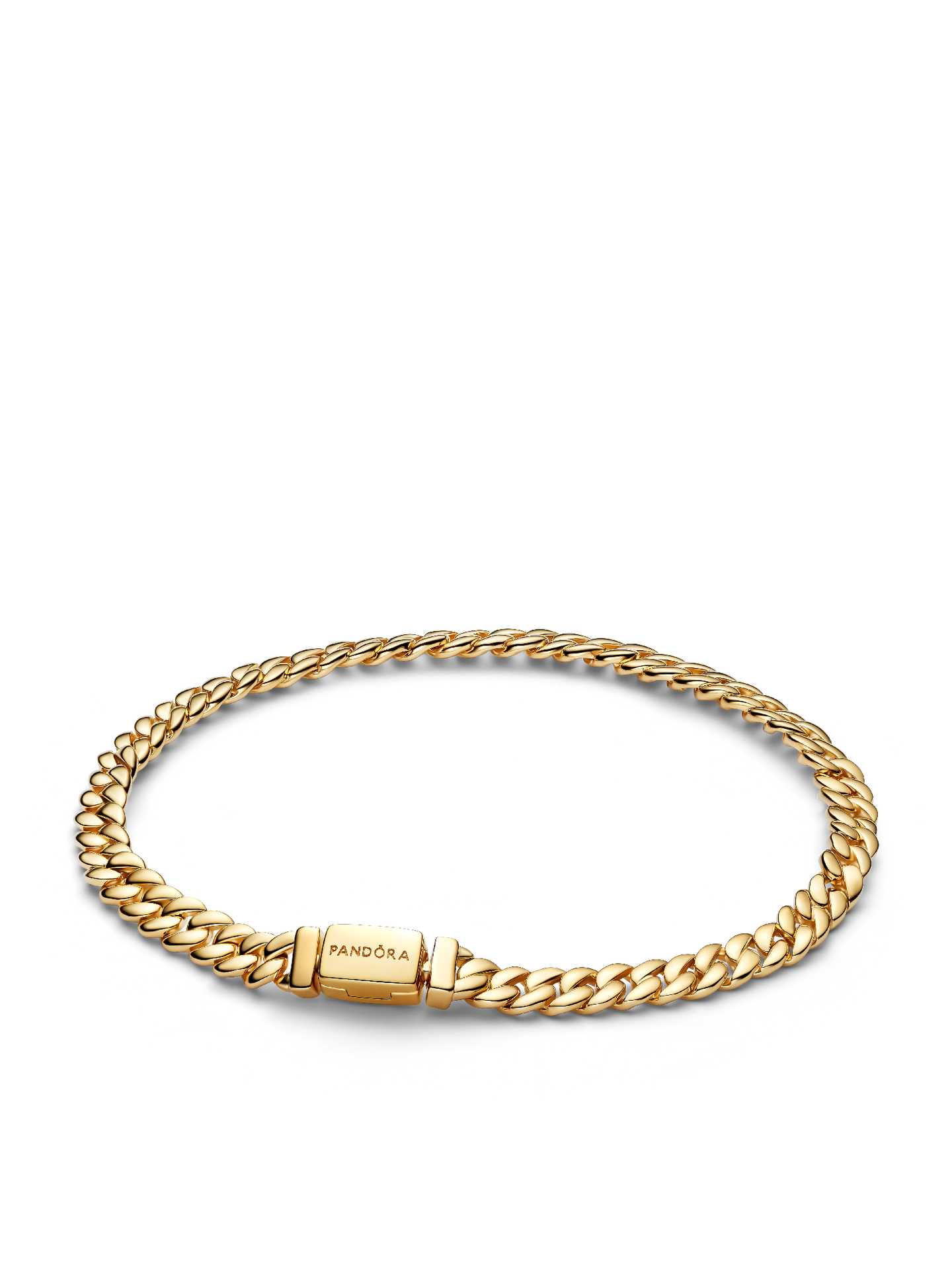 Женский браслет Pandora Cuban Chain, Gold plated, цвет: Позолоченный — фото 1