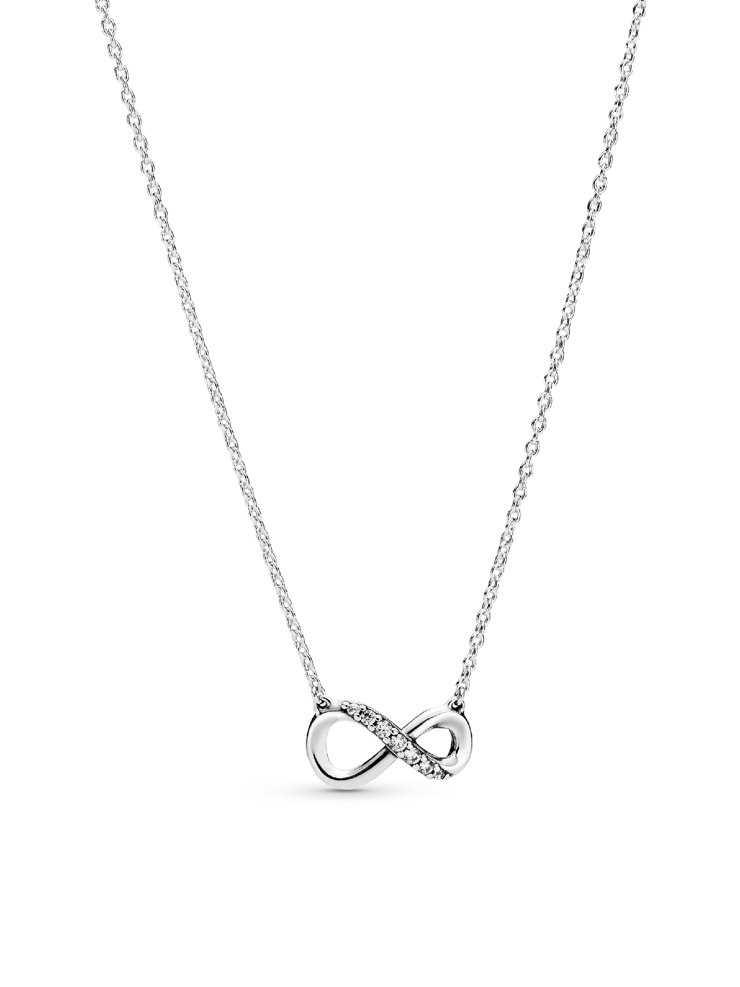 Женское колье Pandora Sparkling Infinity Collier, Sterling silver, цвет: Серебро — фото 1