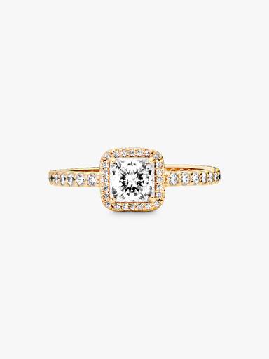 FINAL SALE - Square Sparkle Halo Ring